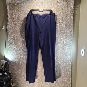Chico's 2.5 Navy Blue Dress Pants Polyester Rayon Blend (36X31.5)
